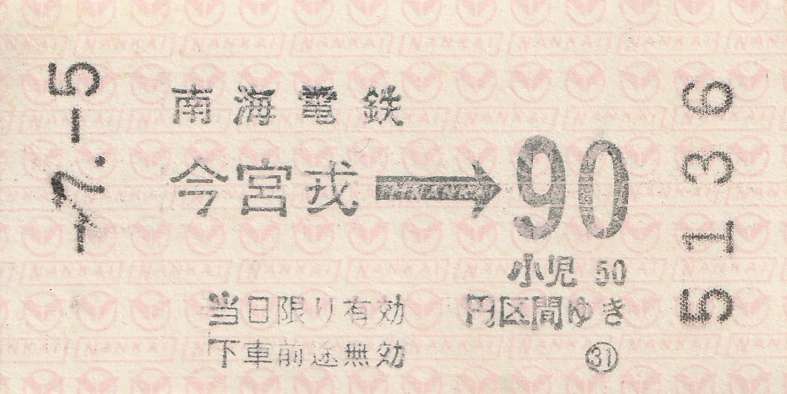 反・硬券 －ちょっと懐かし目のペラ券－ | よんかくよもやま話